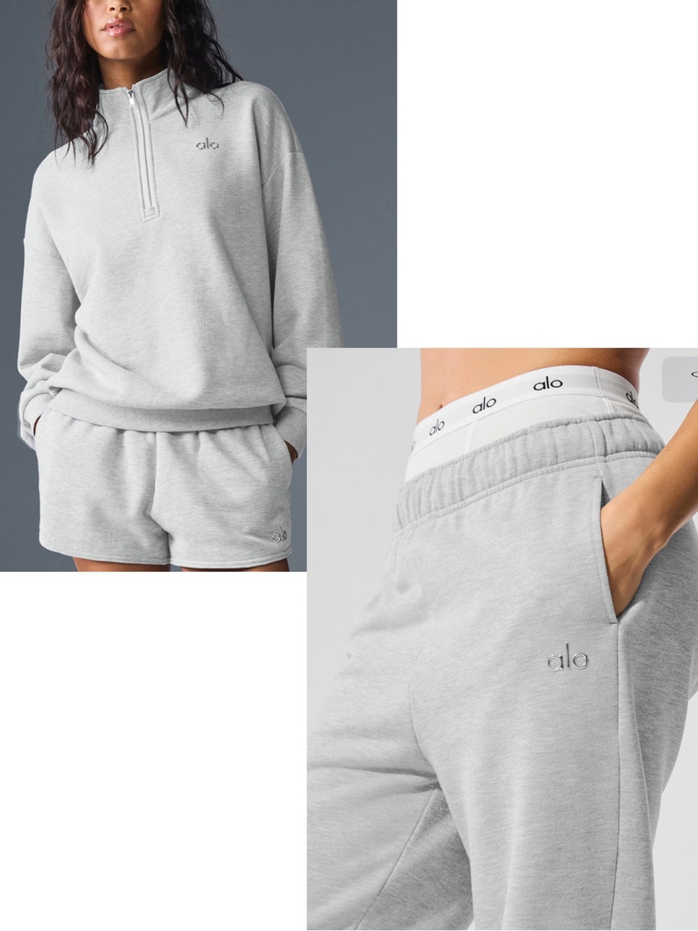 ALO Yoga Accolade 1/4 Zip Pullover and Sweatpant Set